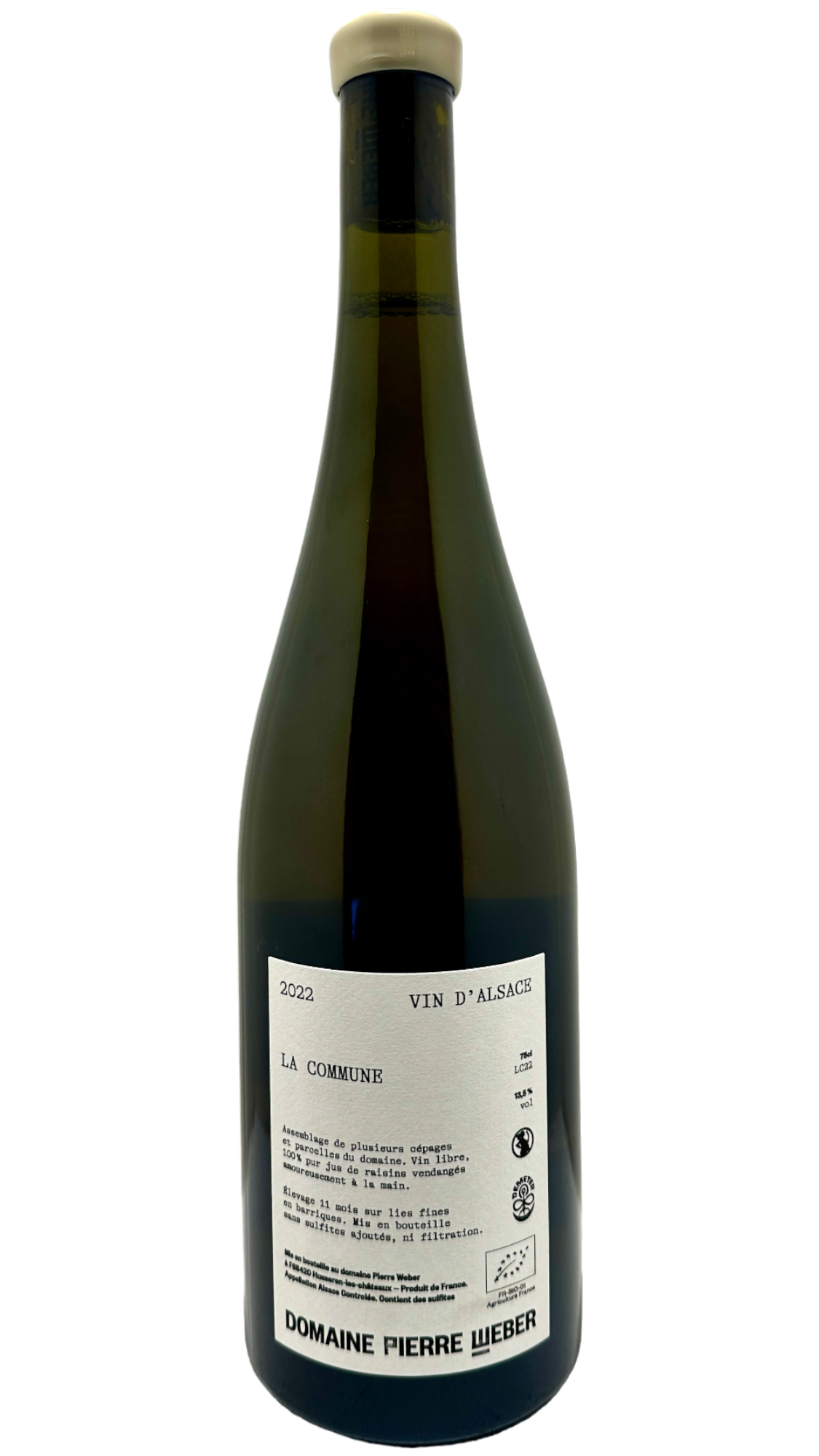 Wein d'alsace alsacien Wein biologique biodynamisch Biowein domaine pierre weber la commune Weißwein Weißwein