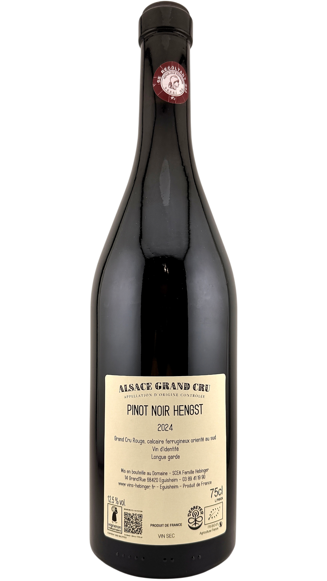 Alsace Pinot noir grand cru "Hengst"