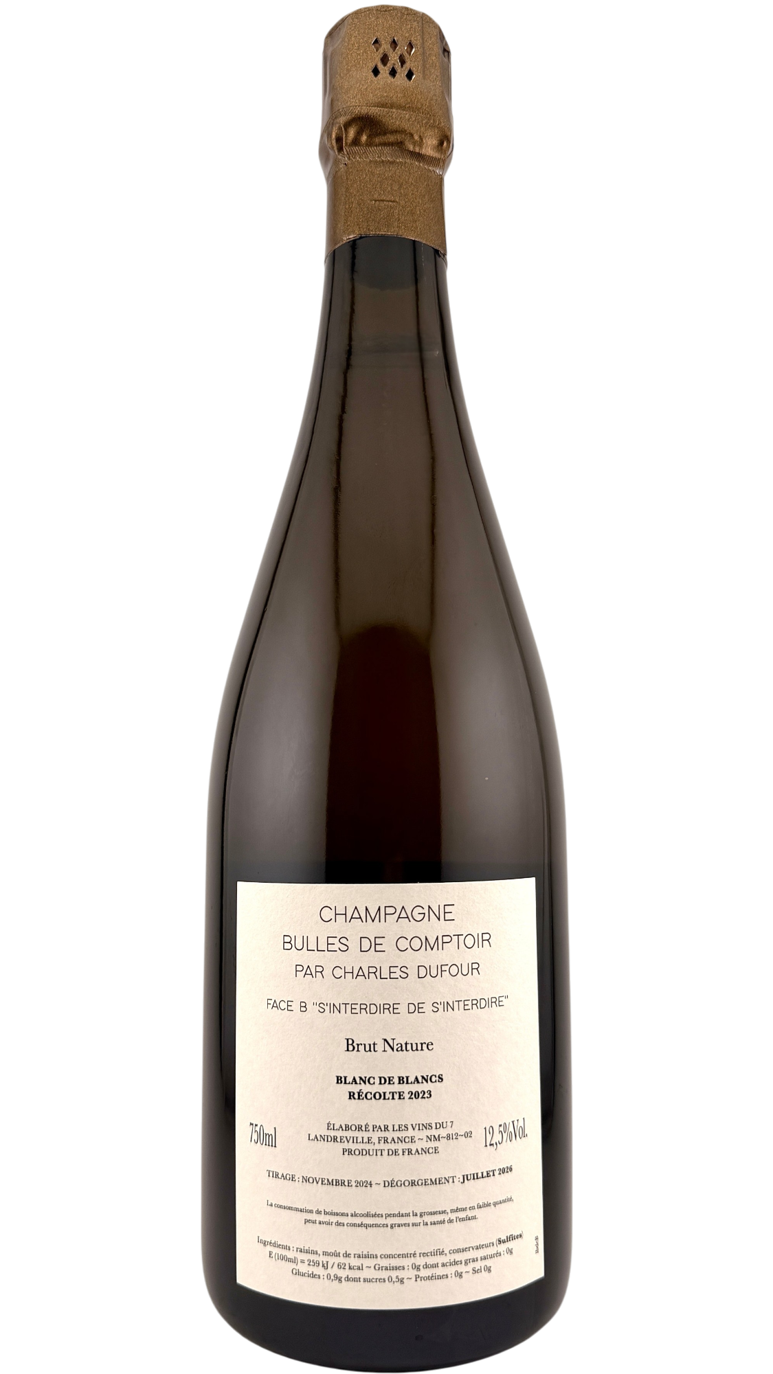 Champagne "Face B Blanc de blancs" Charles Dufour