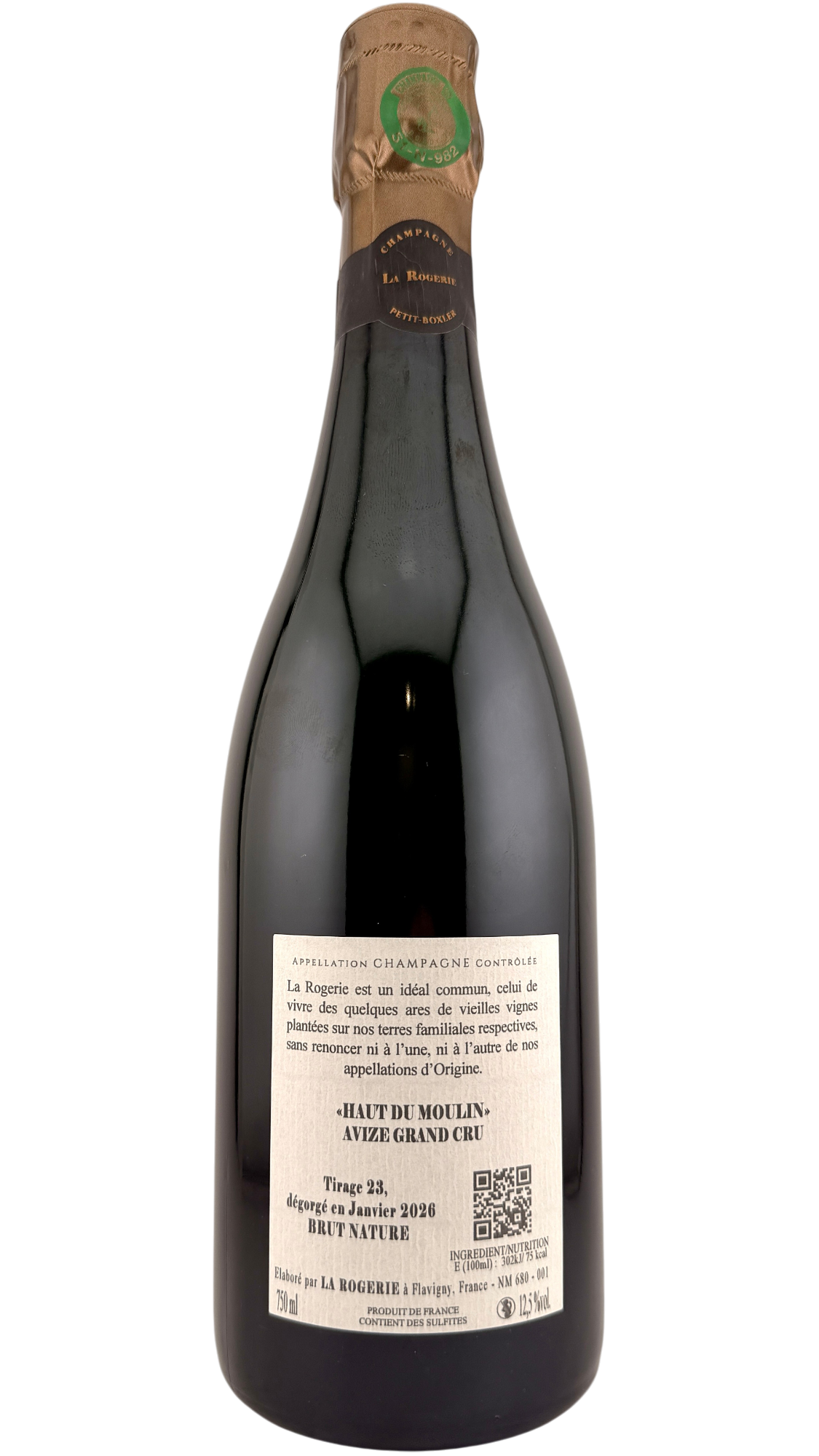 Champagne grand cru Avize "Haut du moulin"