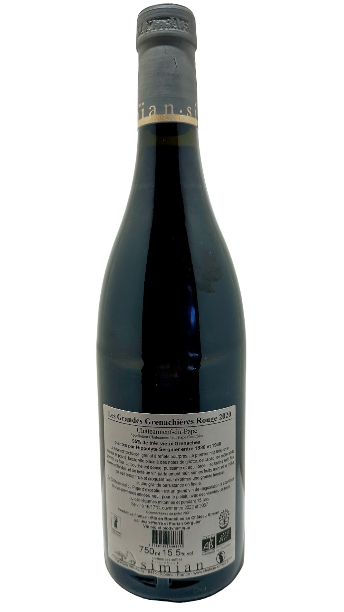 Chateauneuf-du-pape Château Simian Les grandes grenachières d'hippolyte