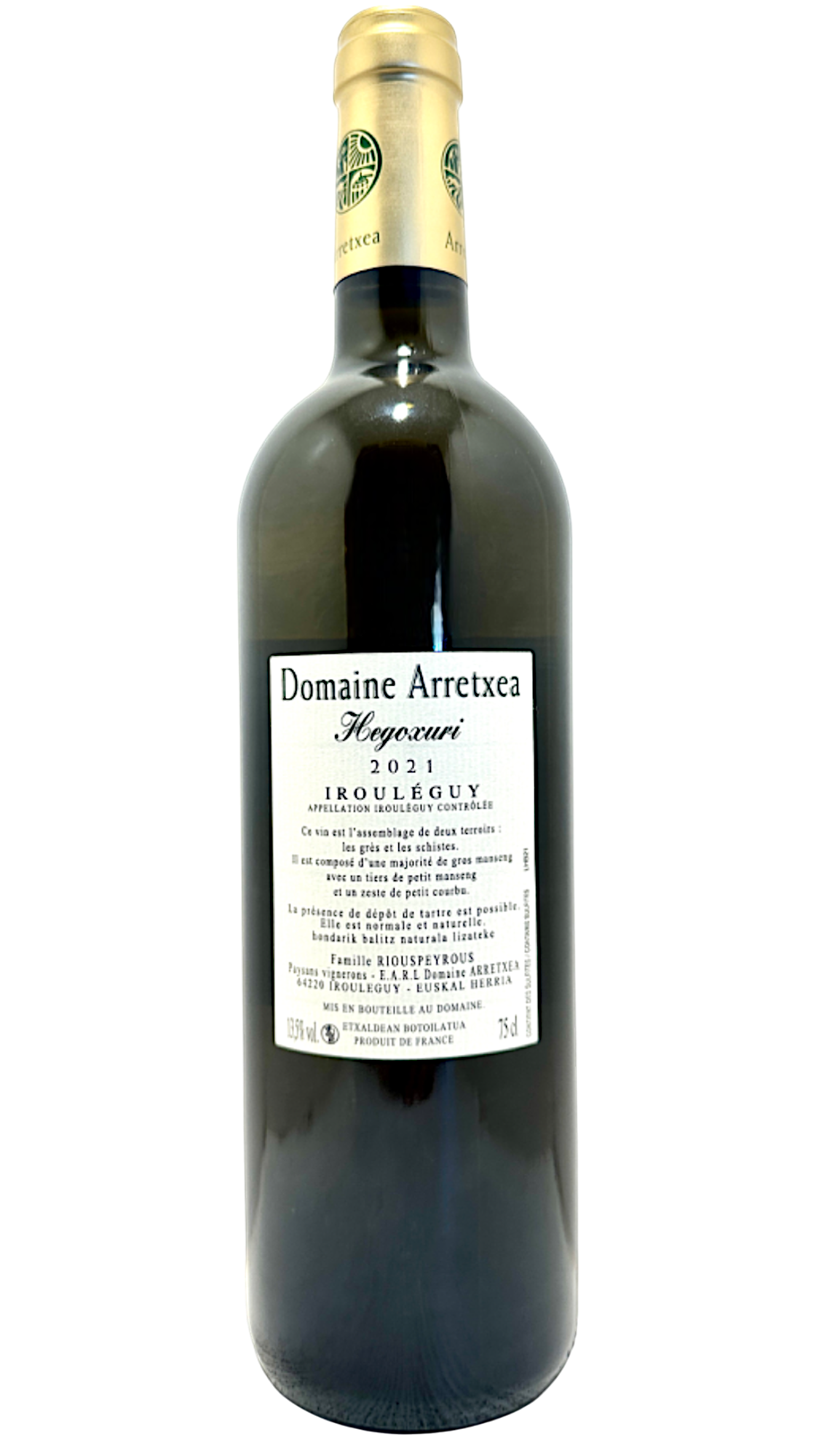 Wein du sud ouest pays basque französisch south west Wein Bio biodynamisch nature natural naturel Bio thérèse et michel riouspeyrous cépage tannat cabernet franc petit manseng gros manseng petit courbu irouléguy Hegoxuri Iroulegy Domaine Arretxea