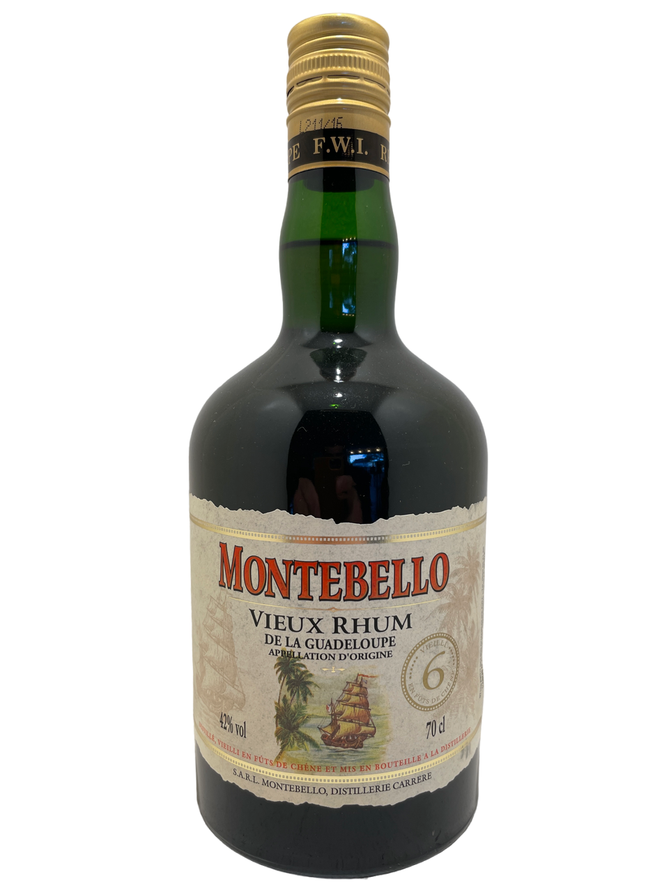 rum rhum agricole guadeloupe marie galante montebello spirit spiritueux vieux rhum 6 ans