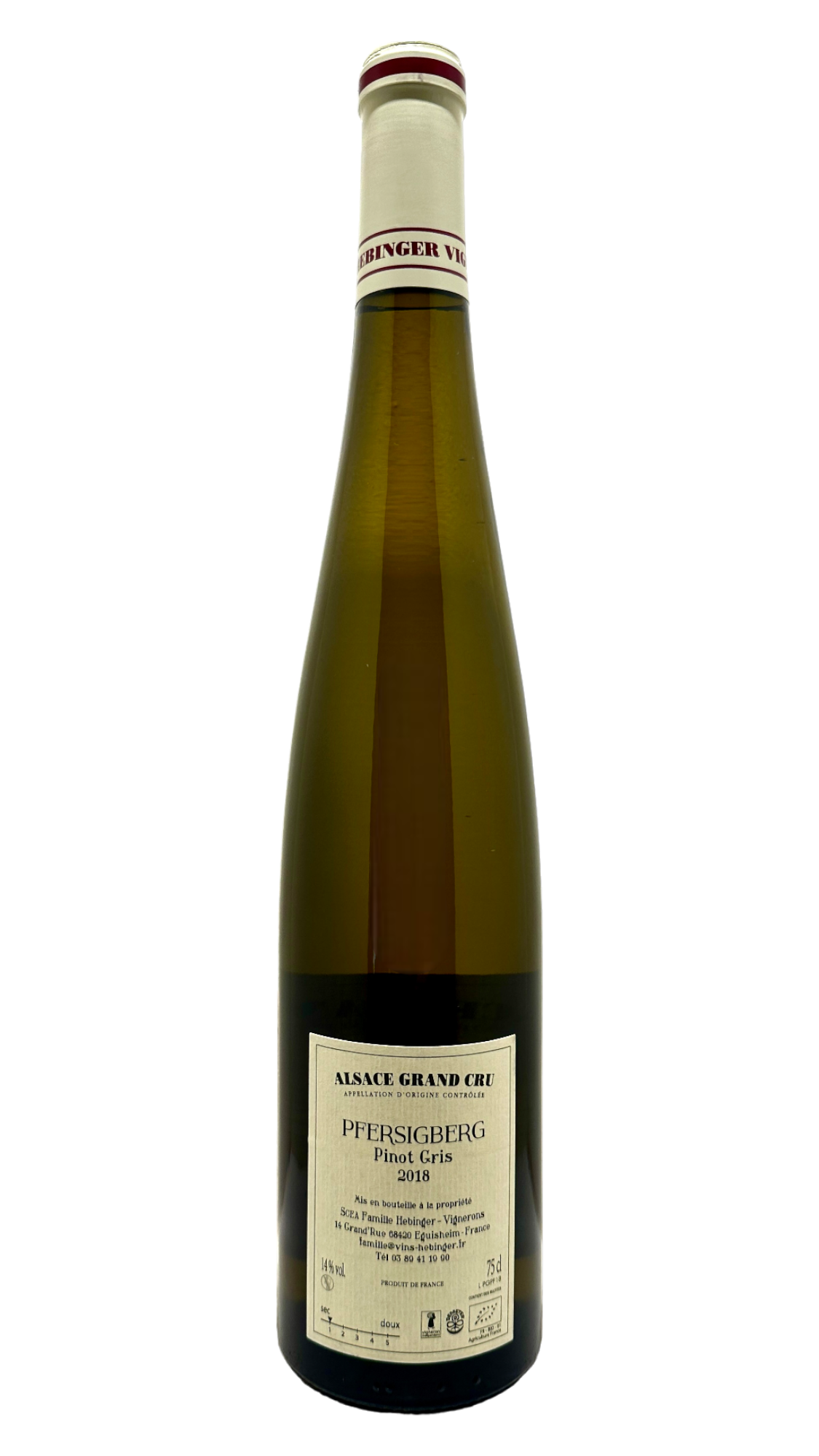 Pinot gris Grand cru Pfersigberg Domaine Hebinger