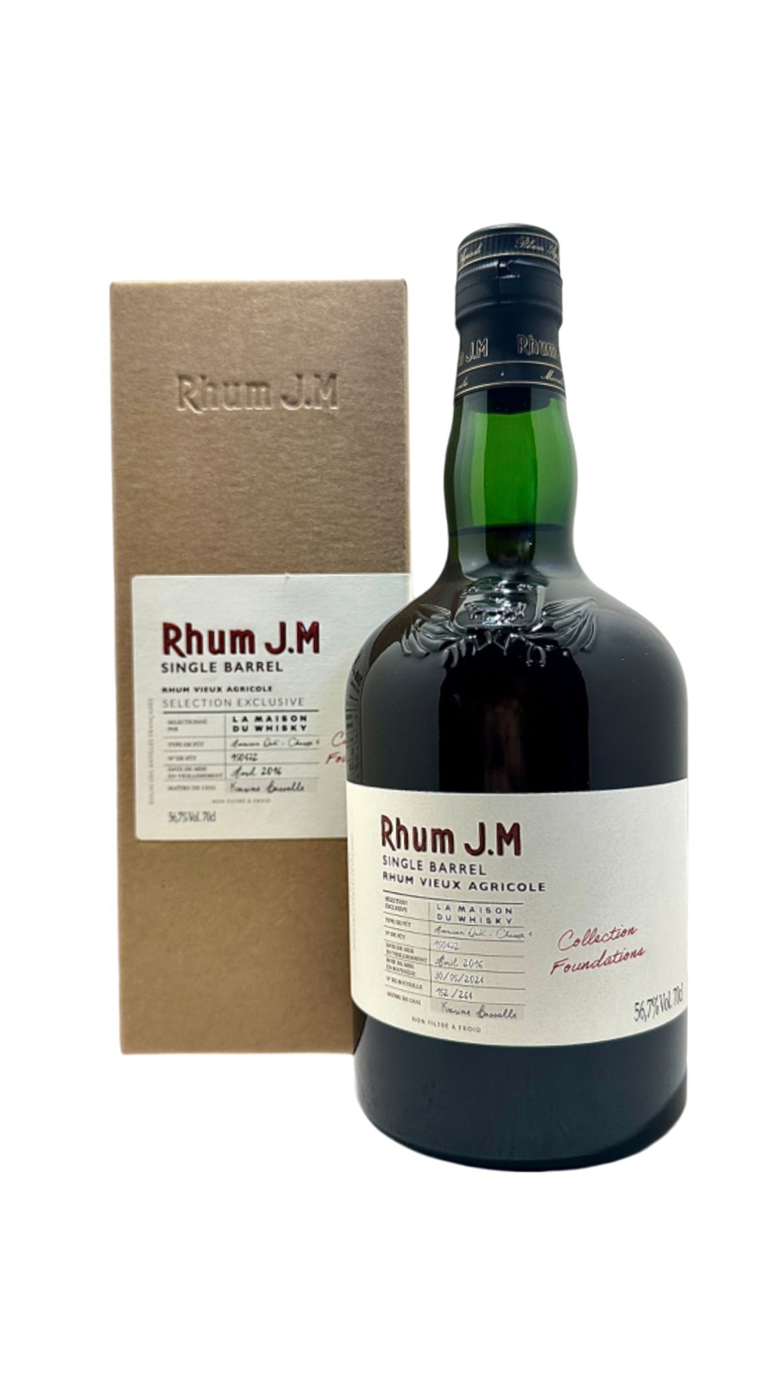 Rum J.M 8 ans "Single Barrel #150472 Foundations" 2016 (56.70%) AOC Rum vieux agricole de la Martinique canne à sucre Rum Spirituose Spirituosen