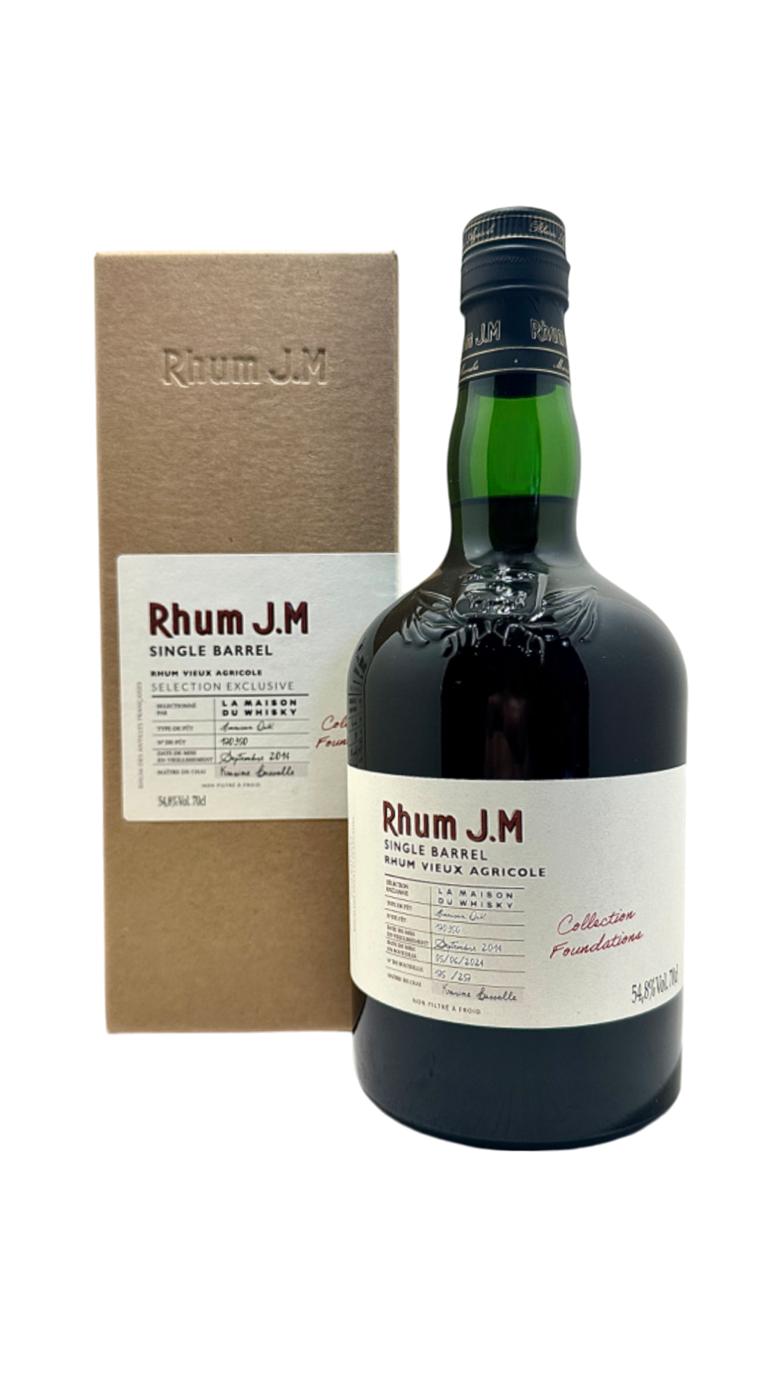 Rum J.M 9 ans "Single Barrel #170350 Foundations" 2014 (54.80%) AOC Rum vieux de la martinique Spirituose Spirituosen canne à sucre Rum Agricole