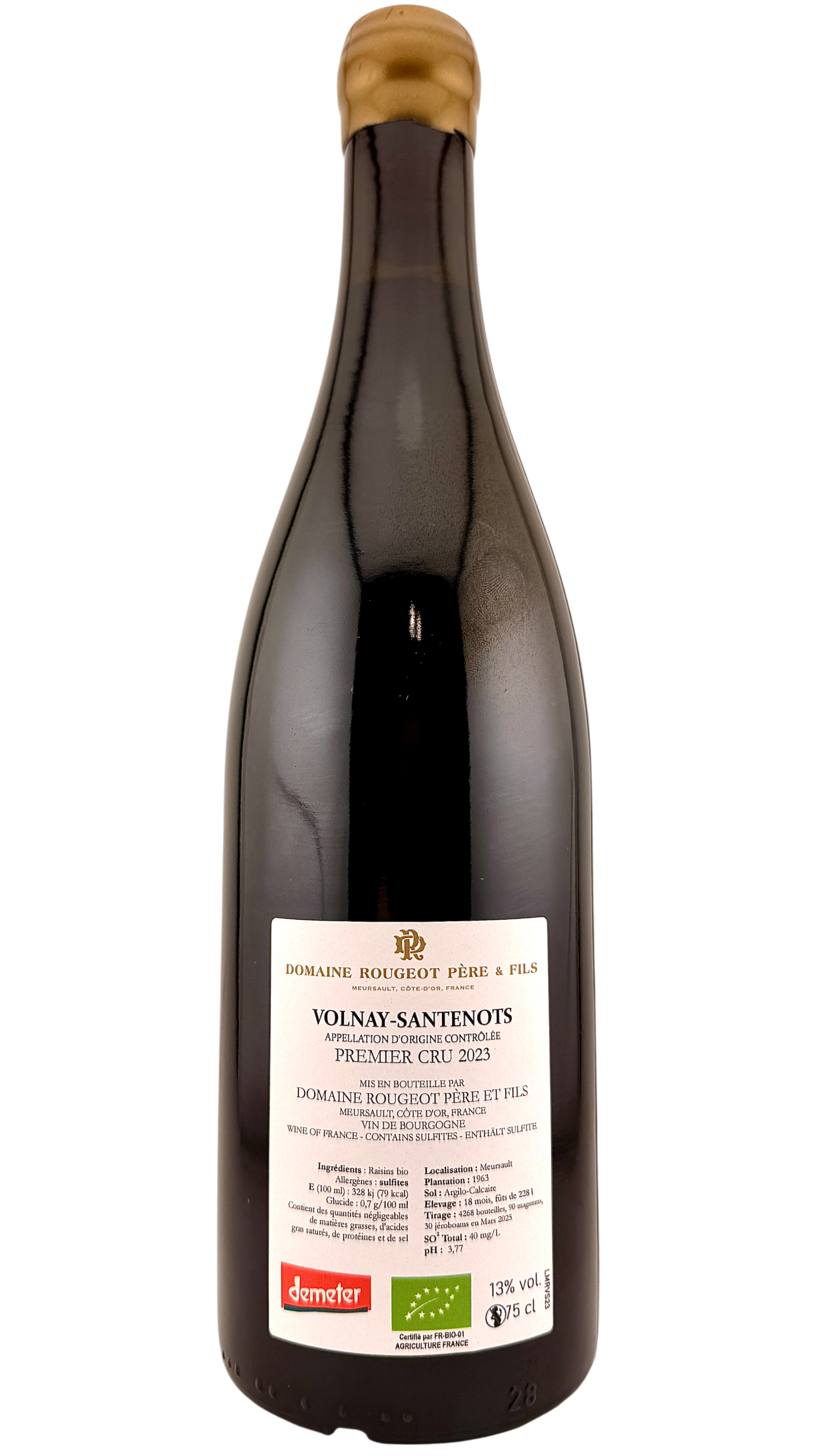 Volnay 1er santenots Domaine Rougeot