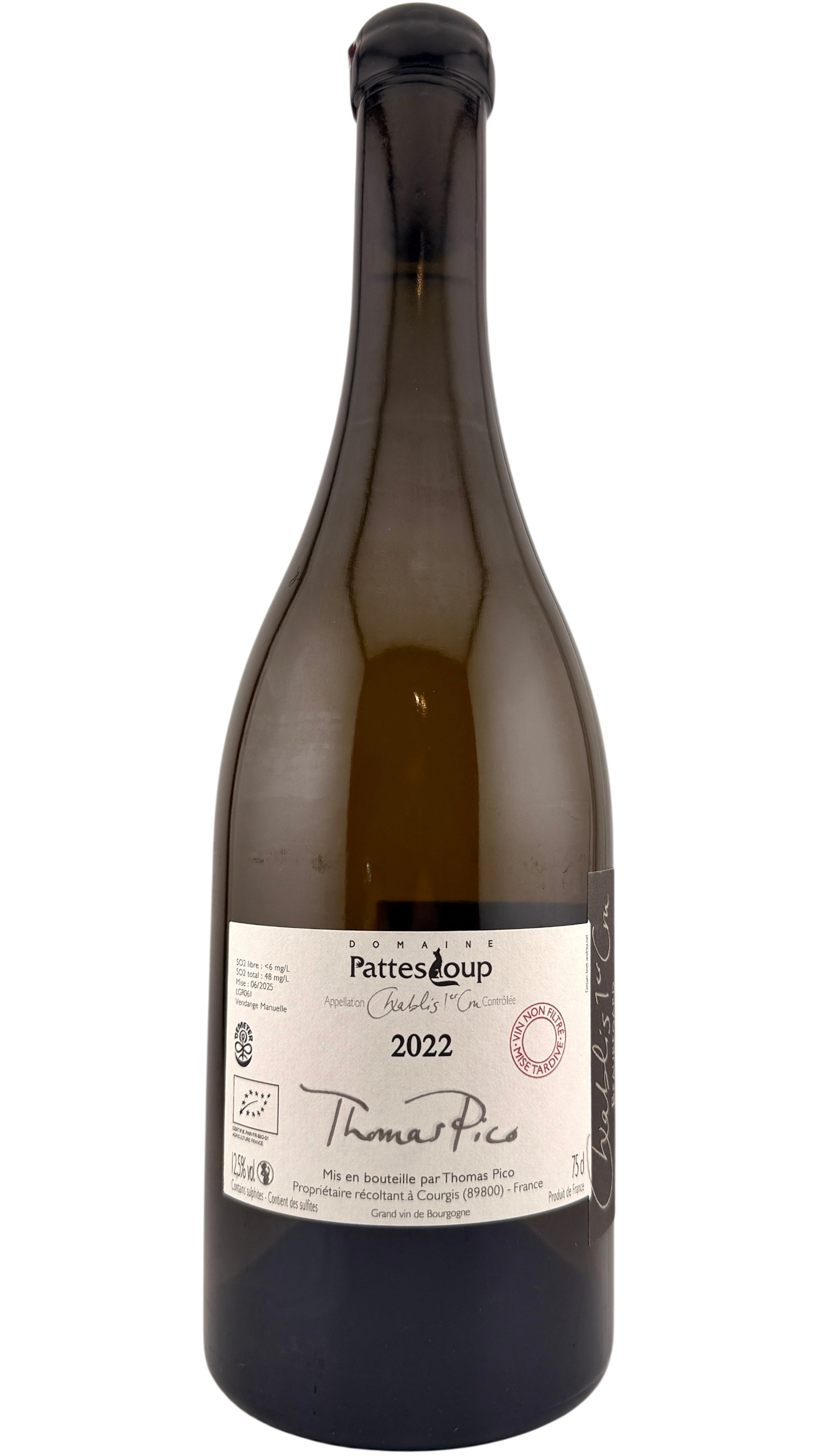 Chablis 1er cru _Beauregard mise tardive_ Domaine Pattes Loup