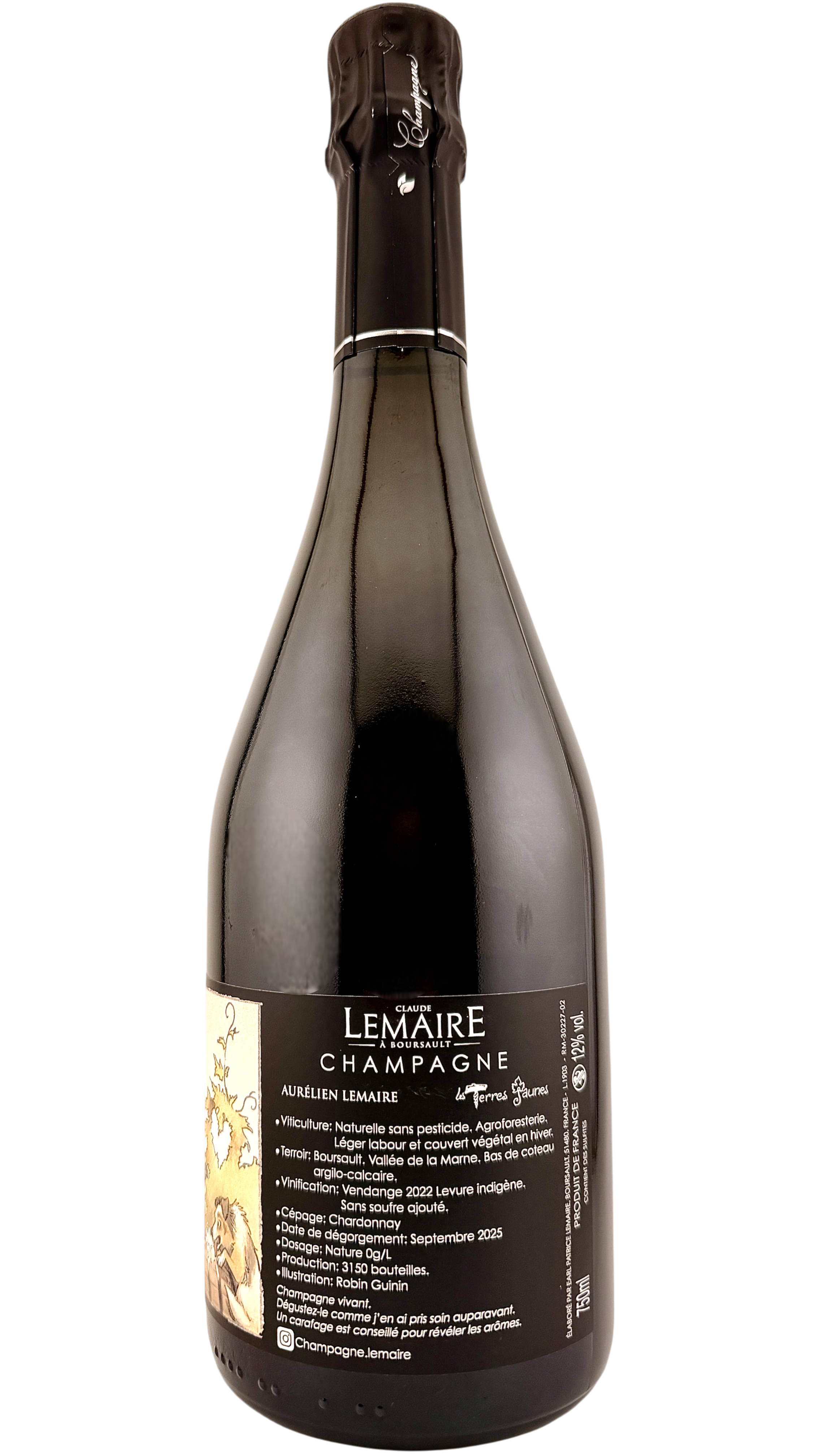 Champagne Les Terres Jaune Aurélien Lemaire