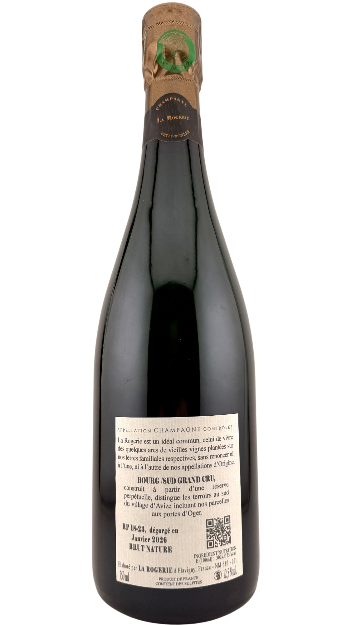 Champagne grand cru Avize réserve perpétuelle "Bourg/sud"