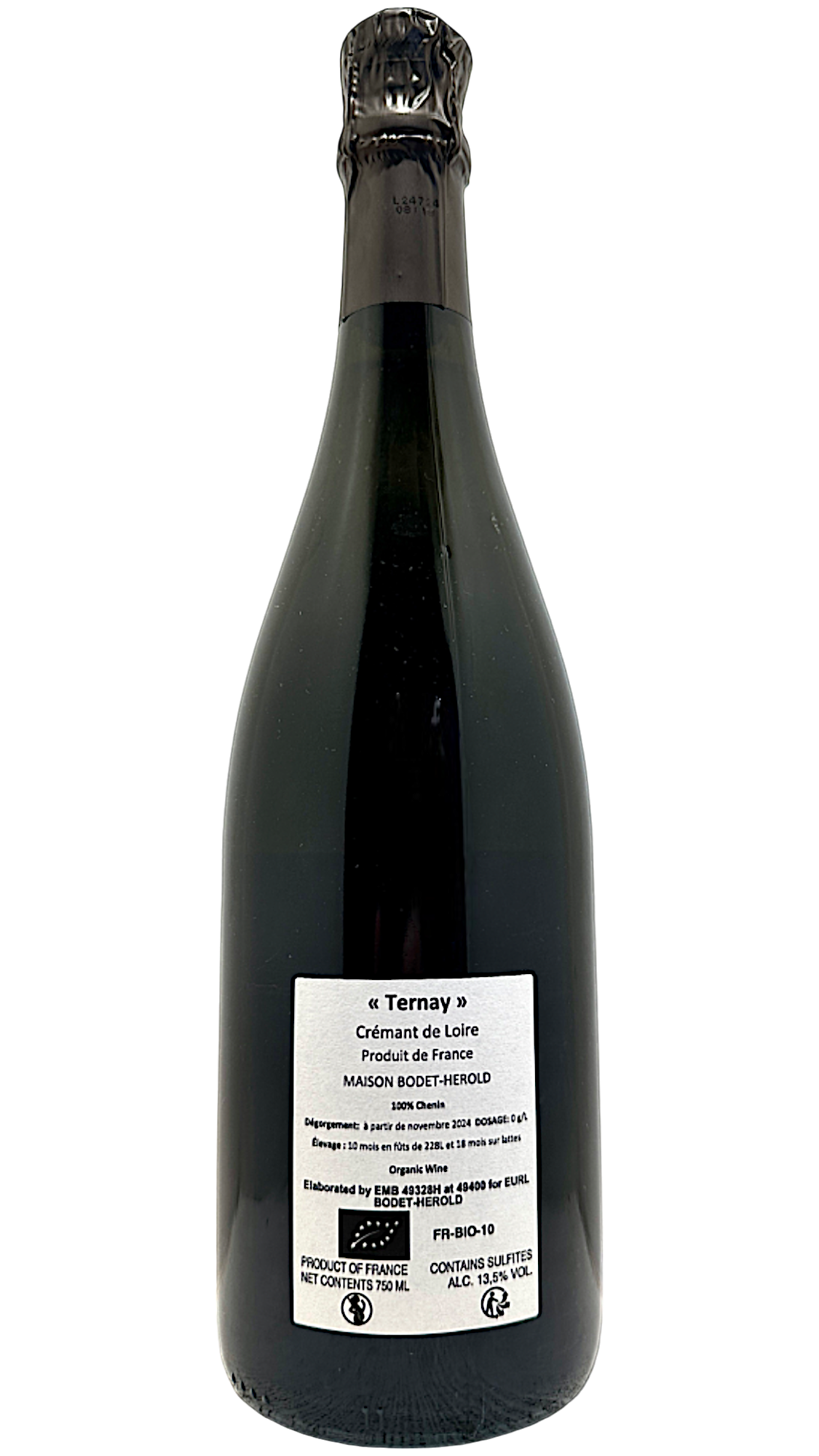 Crémant de loire Ternay 2022 Maison Bodet-Herold Wein de la Loiretal Wein sparkling Weißwein Weißwein effervescent chenin grappes Bio biodynamisch biodynamic clos rougeard