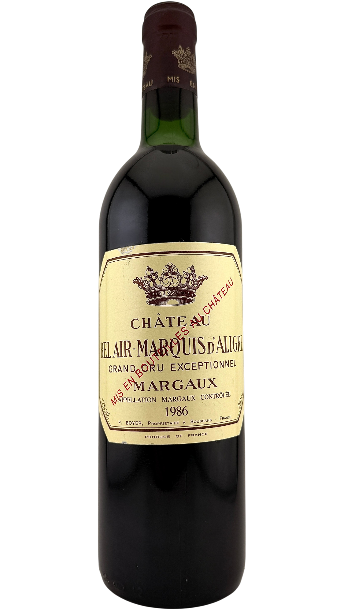 Margaux_Grandcruexceptionnel_ChateauBelAirMarquisd_Aligre1986