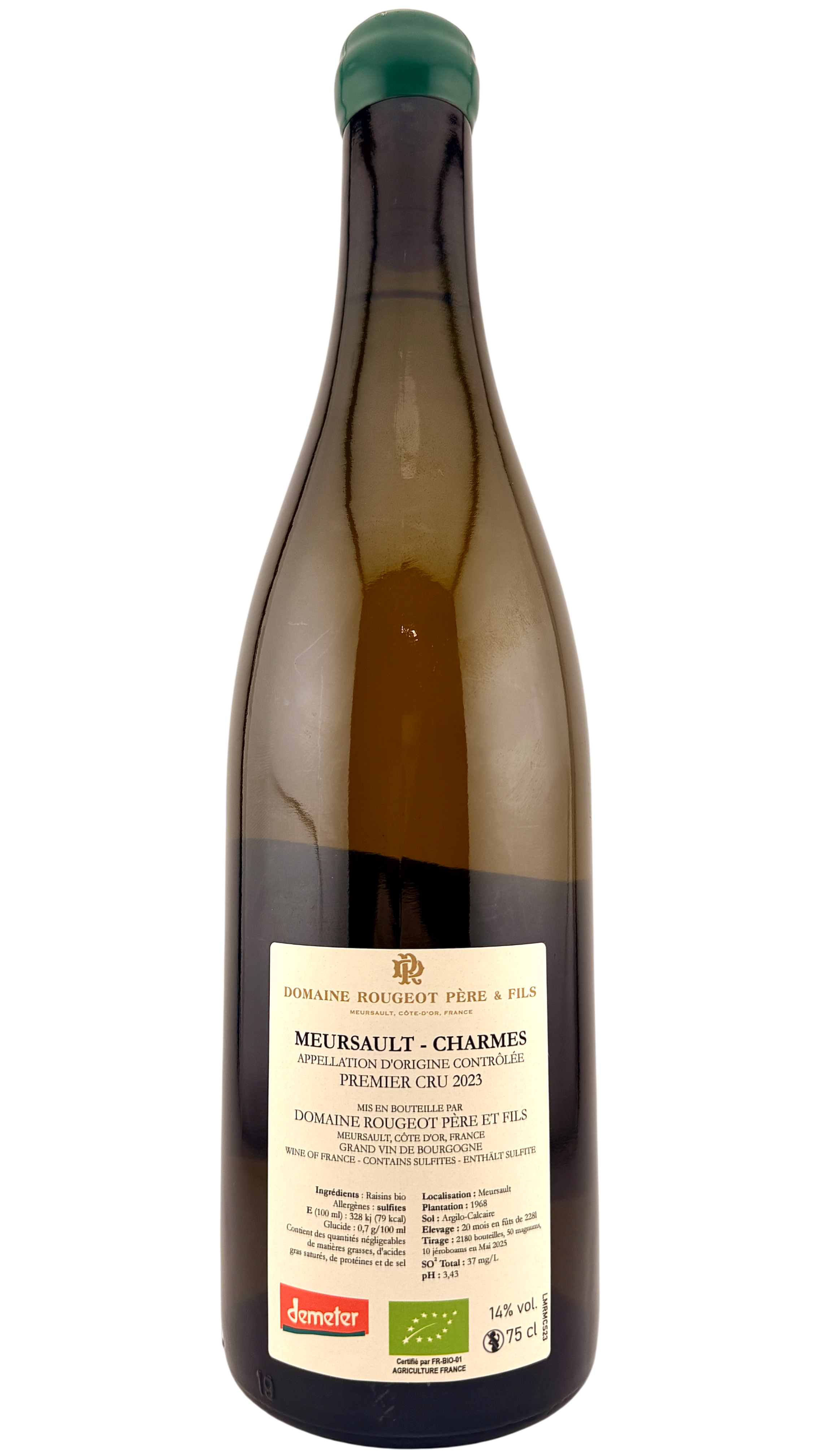 Meursault Charmes 1er cru Domaine Rougeot