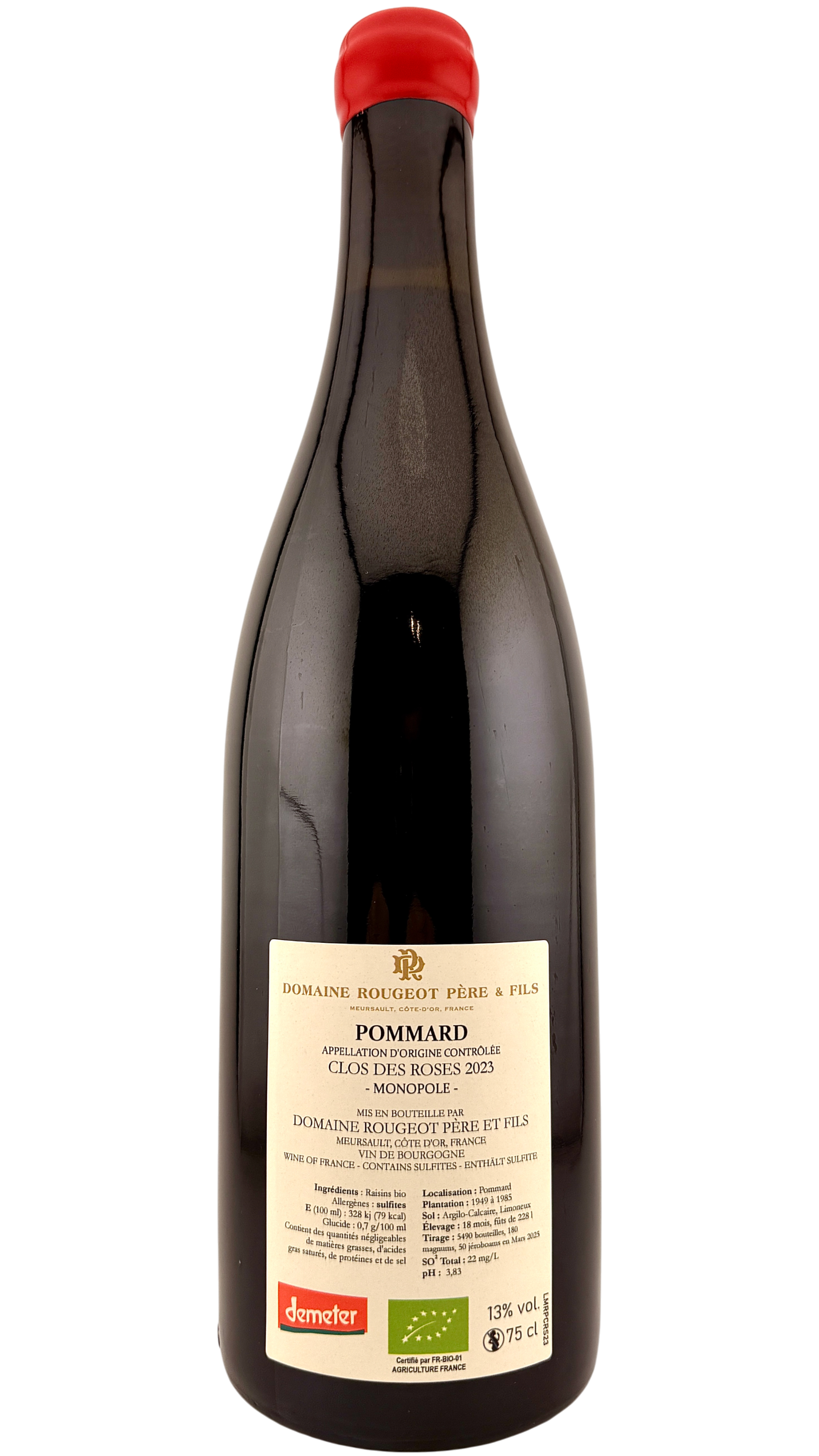 Pommard Clos des roses Domaine Rougeot