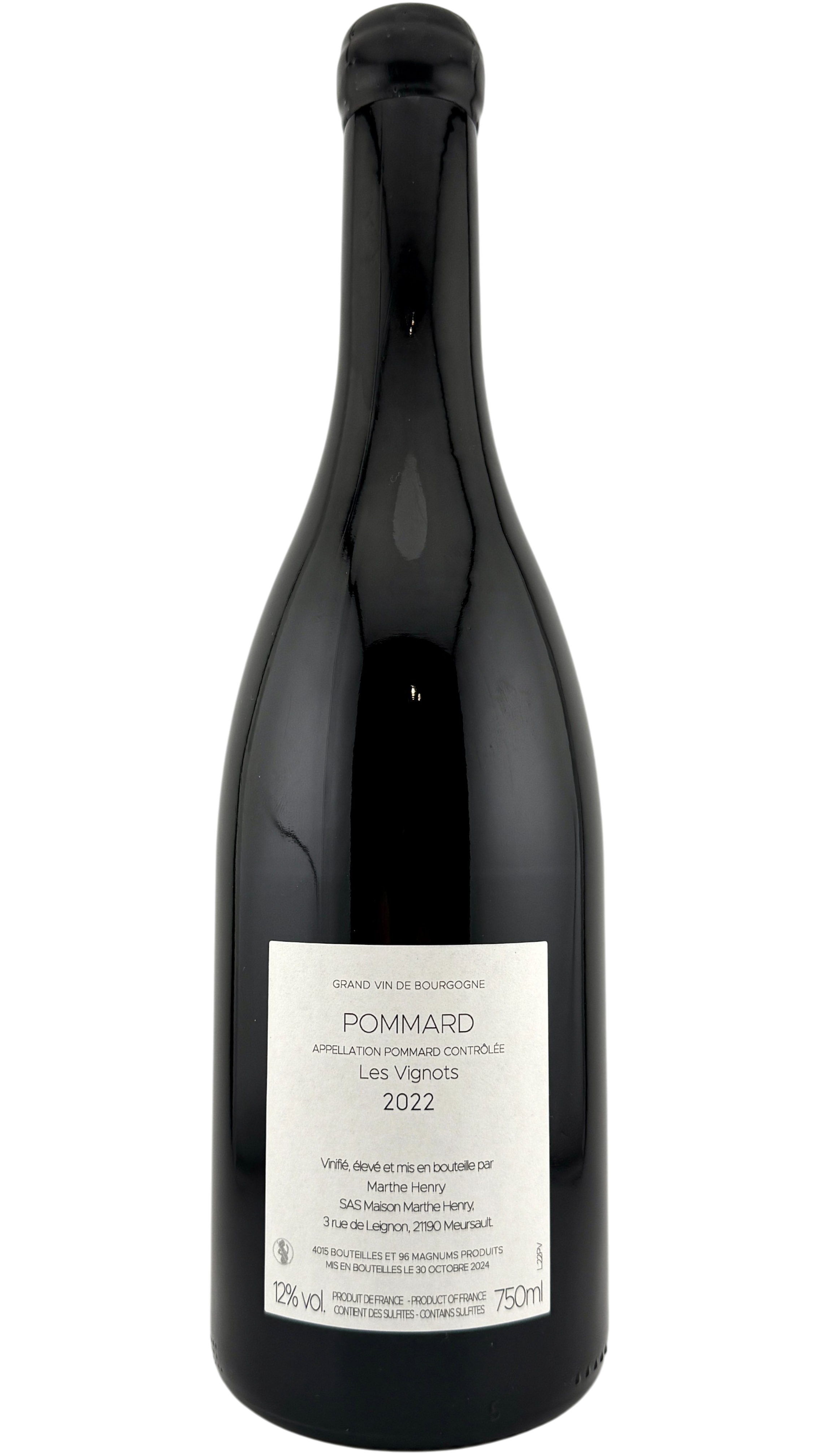 Pommard Les Vignots 2022 Marthe Henry