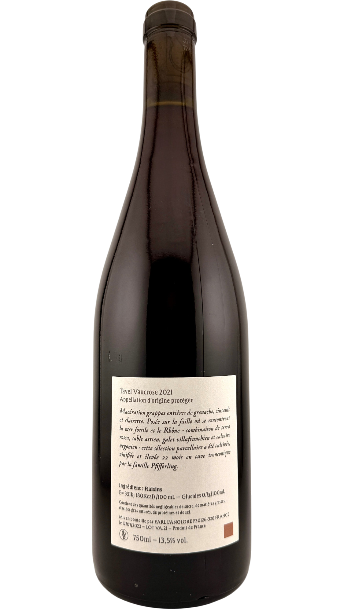 Vin de France Tavel Vaucrose Domaine l'anglore