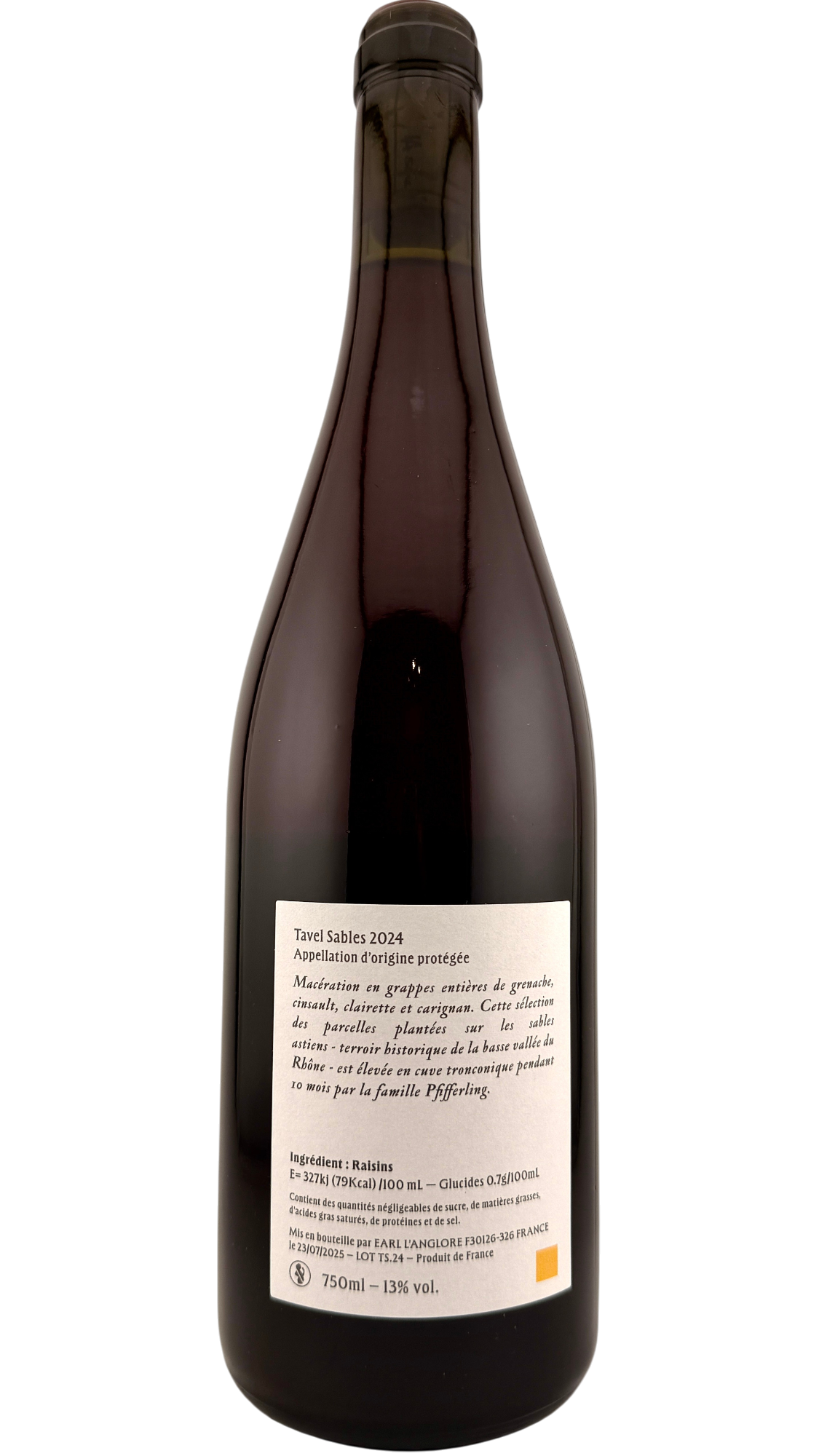 Vin de France Tavel sables  Domaine l'anglore