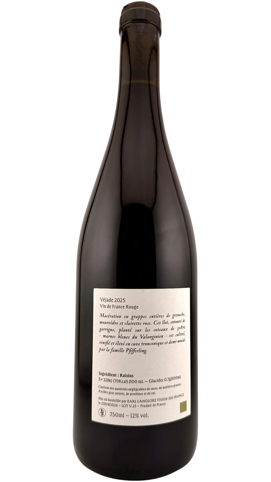 Vin de France Véjade  Domaine l'anglore